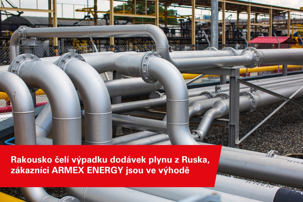 Plynovodní infrastruktura znázorňující bezpečnost dodávek plynu od ARMEX ENERGY v kontextu výpadku ruských dodávek do Rakouska
