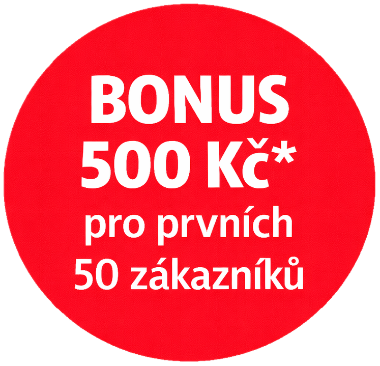 Bonus 500 Kč pro nové zákazníky